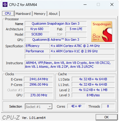 CPU-Z新版发布：跑分不用小核！第一次原生支持骁龙