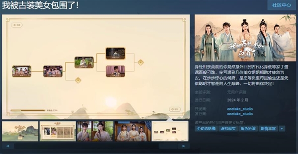 VR游戏《我被古装美女包围了！》Steam页面上线：2月发售