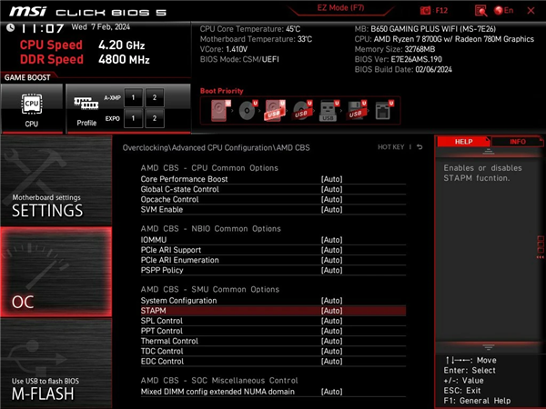 微星推出新版BIOS：解决Ryzen 8000G APU温控导致性能降低的问题