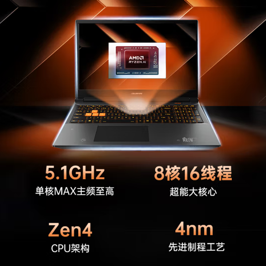 七彩虹COLORFIRE首款笔记本上架：锐龙7 8845HS+RTX 4070首发6999元