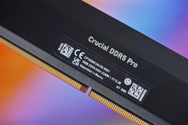 电压仅1.1V！英睿达DDR5 Pro内存超频版图赏