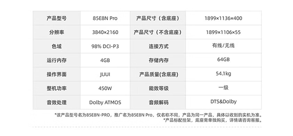 《黑神话：悟空》定制电视！海信电视E8N Pro发布：顶配100英寸卖22999元