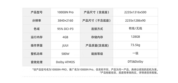 《黑神话：悟空》定制电视！海信电视E8N Pro发布：顶配100英寸卖22999元