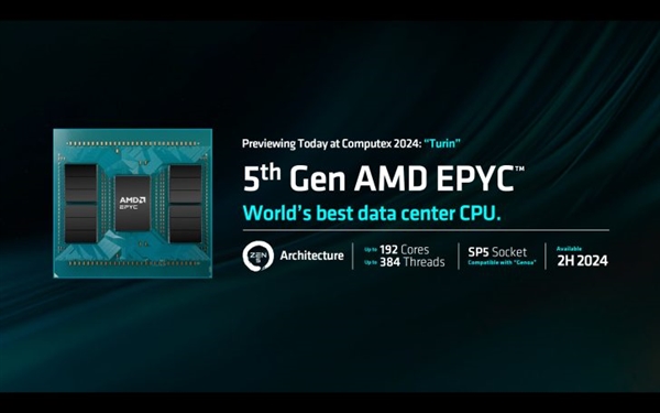 192核心384线程彻底无敌！AMD Zen5 EPYC下半年正式推出