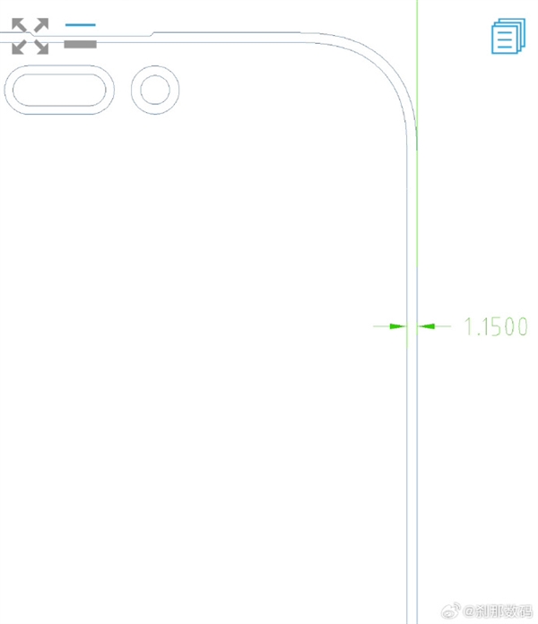 iPhone 16 Pro Max屏幕CAD图出炉：1.15mm边框全球最窄