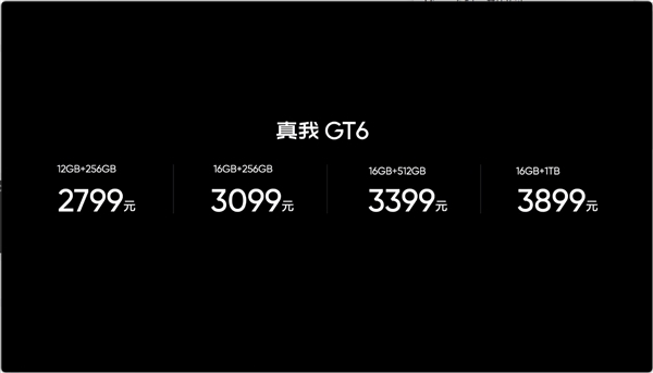 同档最强直屏旗舰！真我GT6发布：2799元起