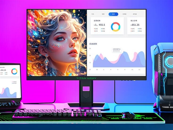 泰坦军团推出新款27寸显示器：2K 180Hz屏首发999元