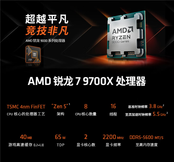 AMD锐龙7 9700X、锐龙5 9500X首发价格公布！便宜了 确实香