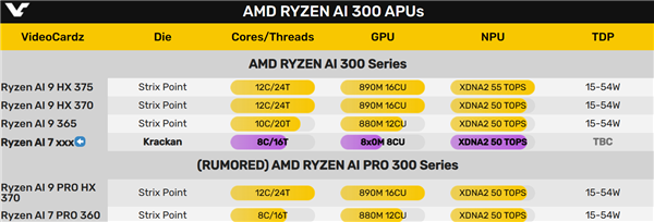 便宜的锐龙AI 300笔记本要来了！最多8核CPU、12核GPU