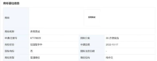 三只羊带货月饼翻车！广州美诚曾申请“香港美诚”商标：被驳回