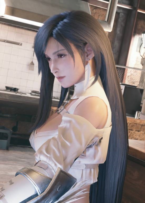 《FF7》蒂法绝色饭制美图：白发、胶衣、泳装任君赏