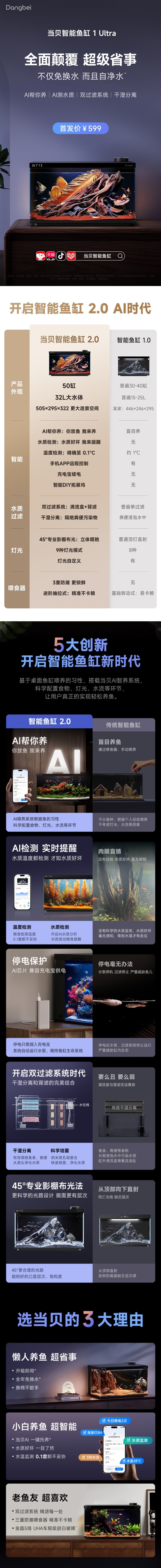 首发599元！当贝智能鱼缸1 Ultra发布：懒人养鱼超省事