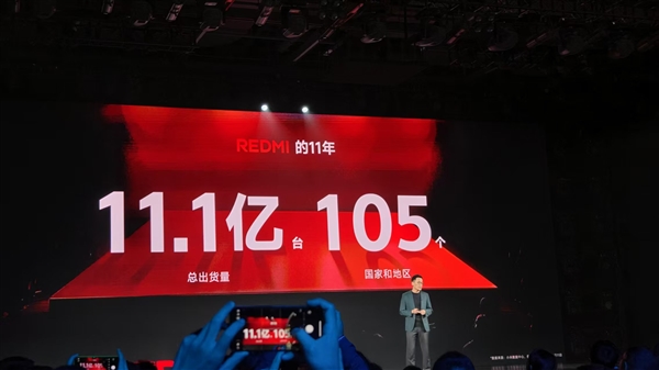 REDMI 11年总出货量突破11.1亿台 王腾：REDMI敢红不怕黑