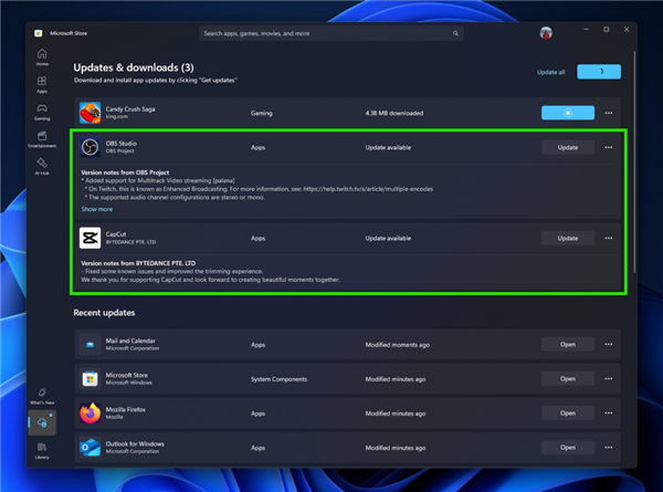 微软应用商店迎重磅新功能！可直接安装更新Win32应用