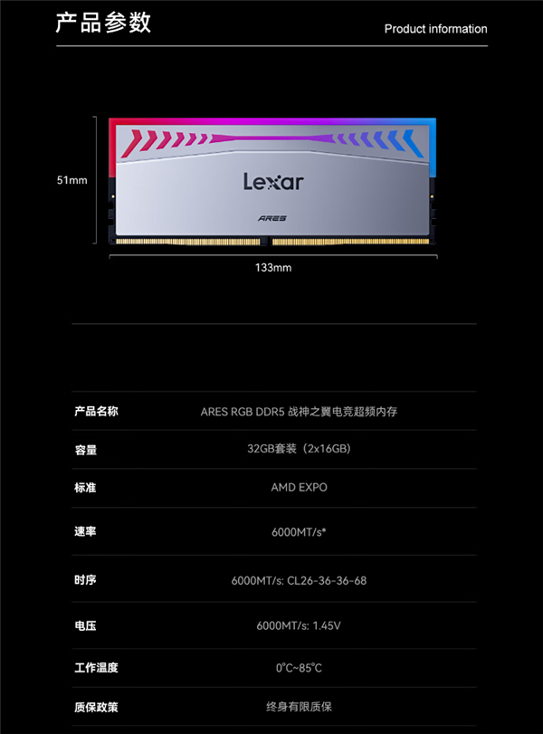 雷克沙全球首发DDR5-6000 CL26超低延迟内存：AMD专属优化