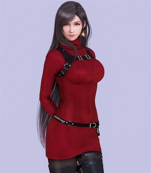 《最终幻想7》蒂法新年贺图赏：完美身材 性感热辣