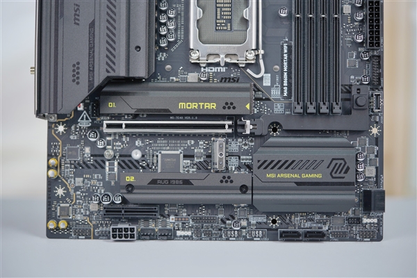 支持显卡快拆！微星B860M MORTAR WIFI主板图赏