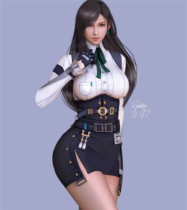 《最终幻想7》蒂法新年贺图赏：完美身材 性感热辣