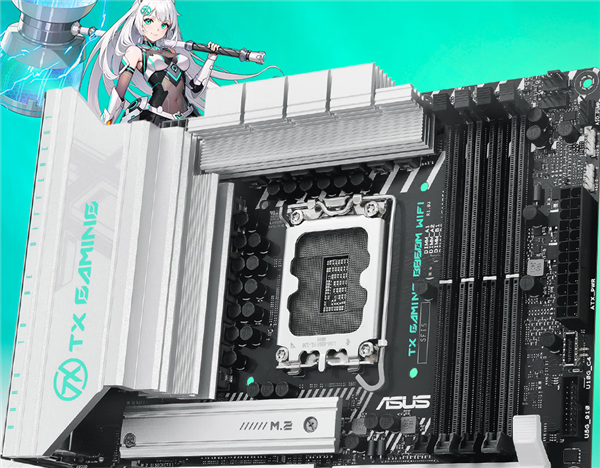 华硕TX GAMING B860M WIFI主板首发1419元：大面积月光银散热装甲