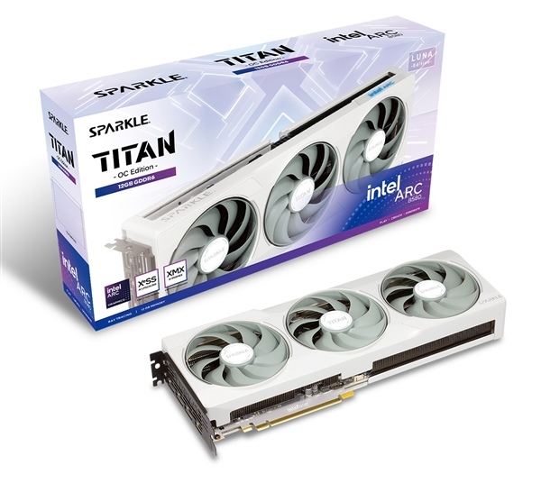 撼与发布首款全白色Intel锐炫B580显卡：白的不止是散热器