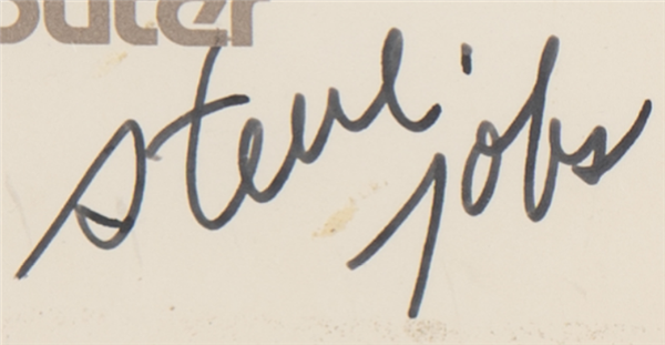 罕见乔布斯签名名片现身拍卖市场！报价已超50万元