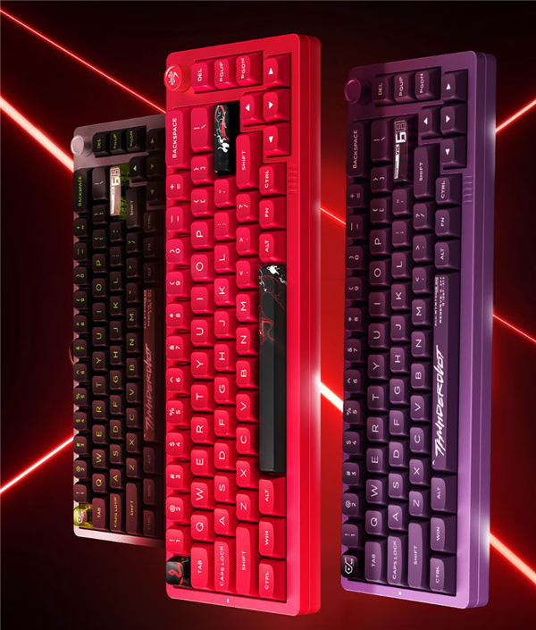 雷神VIC68磁轴键盘开售：三种轴体 配FPS专用旋钮 399元起