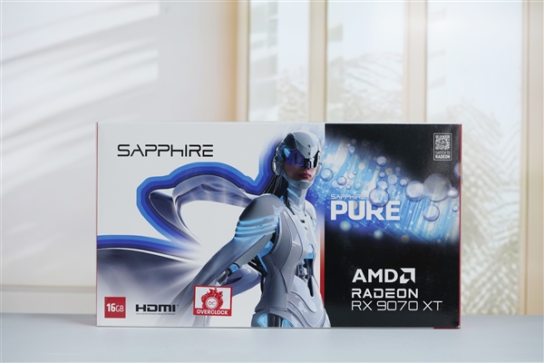 纯白高颜值！蓝宝石RX 9070 XT显卡图赏