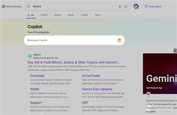 微软又来了！推广自家产品新花样：必应搜索竞品自动弹Copilot对话框