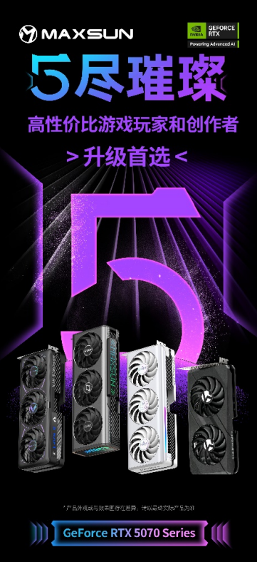 高性价比升级首选！铭瑄GeForce RTX 5070系列显卡即将登场