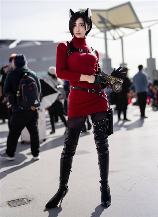 日本美女月岛圭Cos艾达王美图：旗袍造型无比诱人！