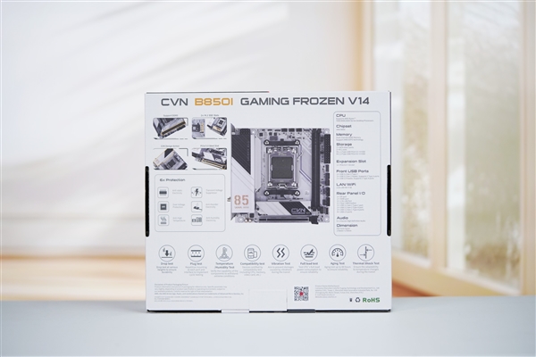 小巧迷你！七彩虹CVN B850I GAMING FROZEN V14主板图赏