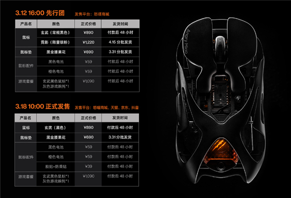 1.2s满电！怒喵首款鼠标Infinity Mouse发布：热插拔磁吸电池