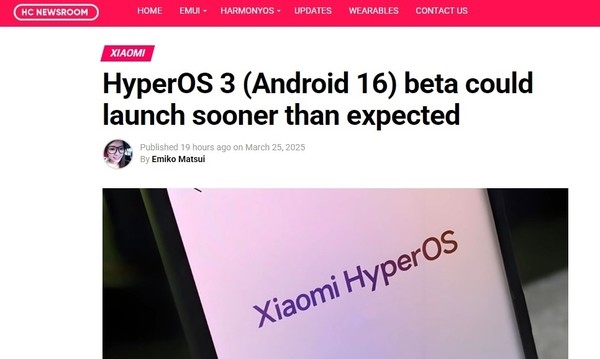 小米澎湃OS 3测试版要提前上线 基于Androi 16开发