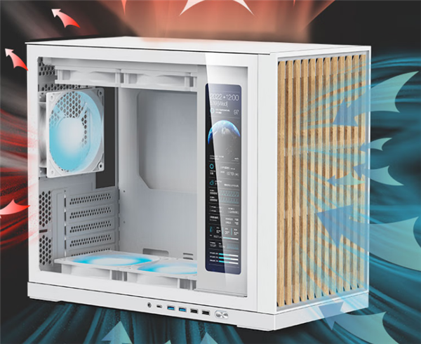 399元起 闪鳞推出G600机箱：实木格栅 可加装11.3寸副屏