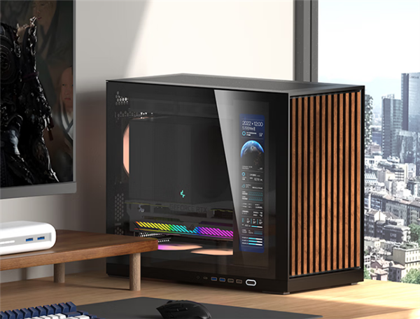 399元起 闪鳞推出G600机箱：实木格栅 可加装11.3寸副屏