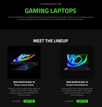 关税影响：雷蛇灵刃16/18在美国直接不卖了