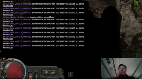 马斯克直播《流放之路2》惨遭新手BOSS血虐！被群嘲愤而下播