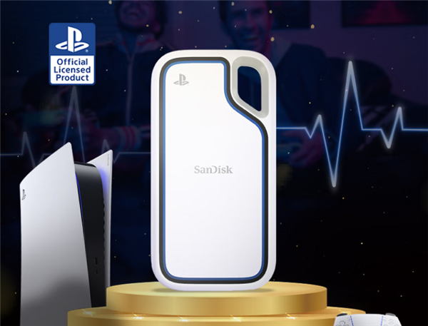829元起 闪迪至尊极速PS5授权版移动固态硬盘上市：最高2TB