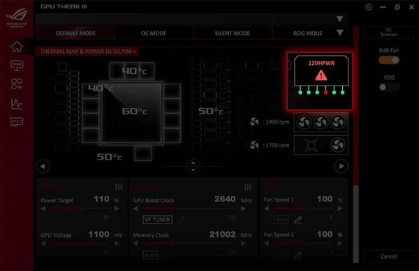 华硕显卡工具GPU Tweak新版发布：新增16Pin接口警告功能