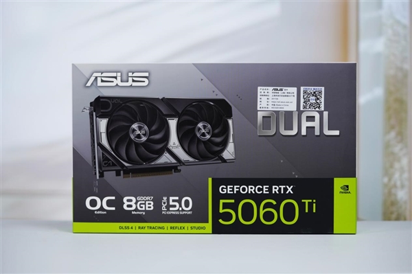 小巧双拼色！华硕RTX 5060 Ti DUAL OC 8GB显卡图赏