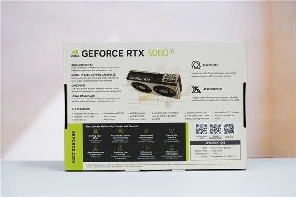 精致香槟金！微星RTX 5060 Ti 16GB硬派师显卡图赏