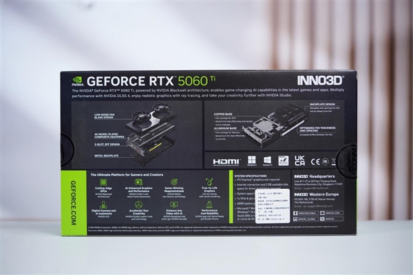 小巧双槽！映众RTX 5060 Ti曜夜16GB显卡图赏