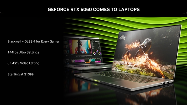 RTX 5060移动版低调发布：比桌面版缩水15％