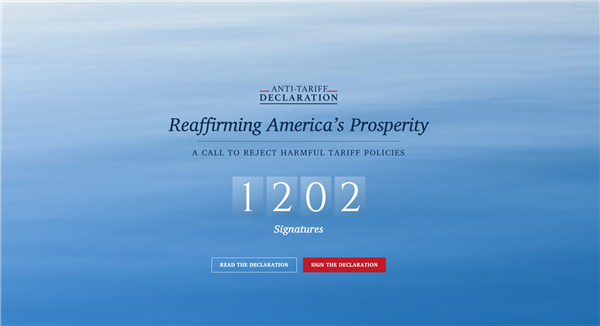 超1200名顶级经济学家签署“反关税宣言”：诺奖得主、前总统顾问均在列