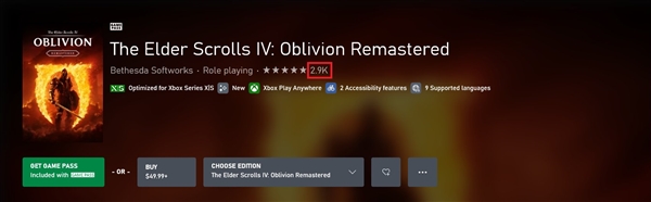 《上古卷轴4：湮没》荣登销量榜榜首