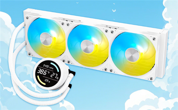 银昕E360 PRO AIO水冷398元起：2.6寸大屏、炫彩三联体风扇