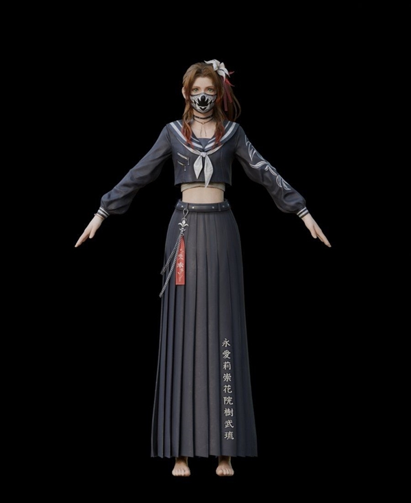 3D区大神发《最终幻想7：重生》美图：JK短发蒂法与