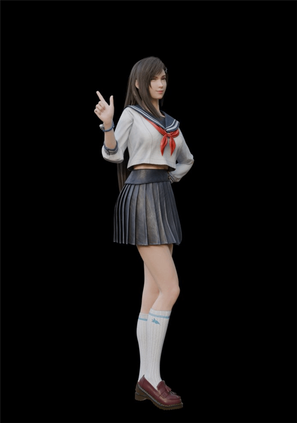 3D区大神再发《FF7RB》蒂法美图