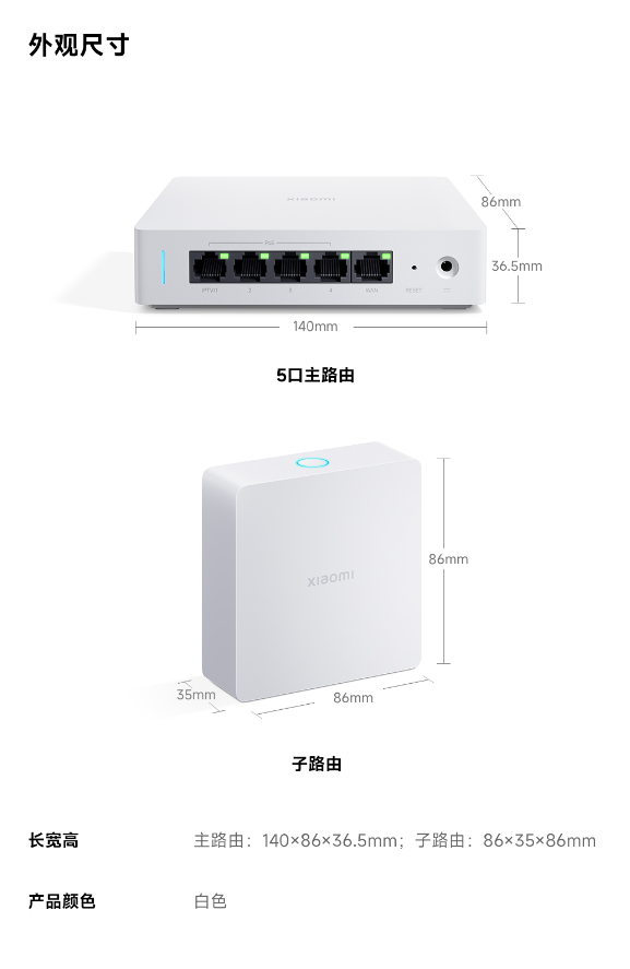 国补1529.15元 小米全屋路由BE3600 Pro网线版发布：Wi-Fi 7有线组网 2.5GE网口