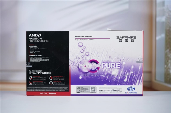 碾压RTX 5060 Ti！蓝宝石RX 9070 GRE GAMING OC 12GB DUAL显卡图赏